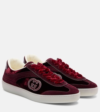 G75 velvet and suede sneakers | Gucci