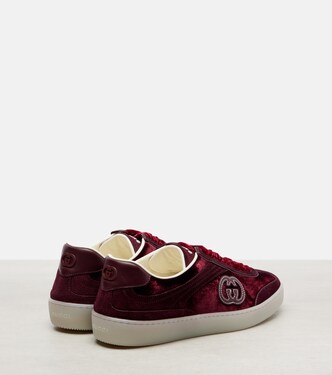 G75 velvet and suede sneakers | Gucci