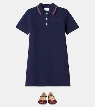 Polokleid Web Stripe aus einem Baumwollgemisch | Gucci Kids