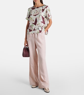 Top Rosemary de seda estampada | Loro Piana