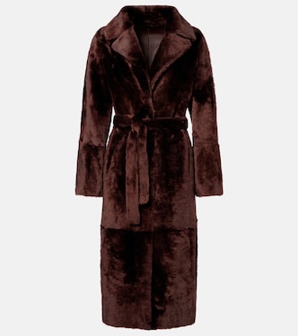 Belted reversible shearling coat | Yves Salomon