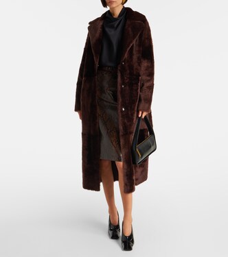Belted reversible shearling coat | Yves Salomon