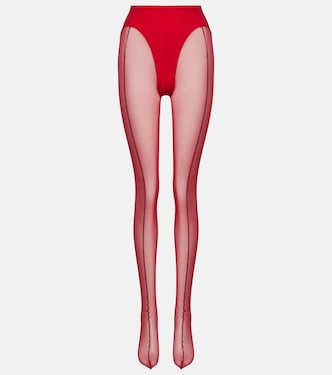 re/edit sheer tulle tights | Mugler