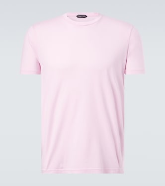 T-shirt in jersey di cotone e seta | Tom Ford