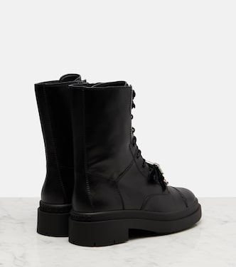 Averi bow-detail leather lace-up boots | Jimmy Choo