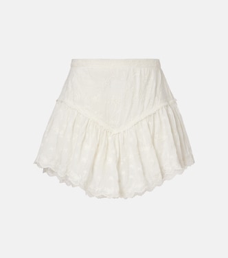 Zoelia embroidered cotton and silk shorts | Isabel Marant