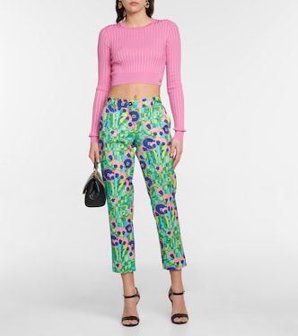 Pull raccourci DG en soie | Dolce&Gabbana