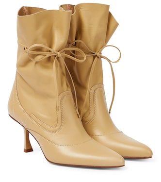 Soft Gathered leather ankle boots | Zimmermann