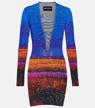Helios printed mesh minidress | Louisa Ballou