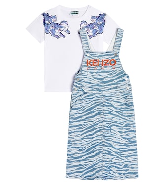 Cotton jersey T-shirt and dress set | Kenzo Kids