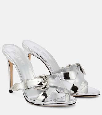 Regina 105 metallic leather mules | Paris Texas