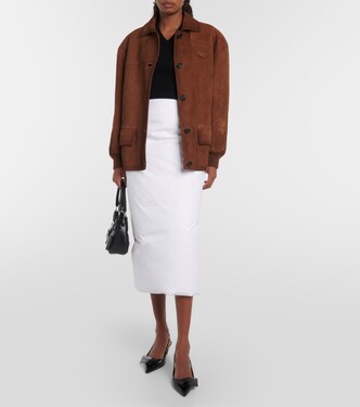Oversized suede jacket  | Prada