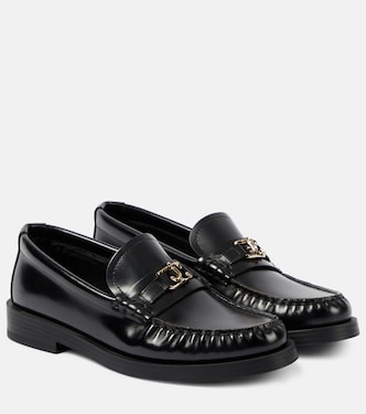 Mocassins Addie en cuir à logo | Jimmy Choo