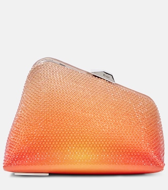 Clutch Midnight Mini aus Satin mit Kristallen | The Attico