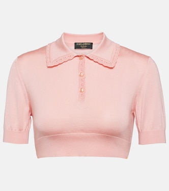 Crop top Capri de seda | Dolce&Gabbana
