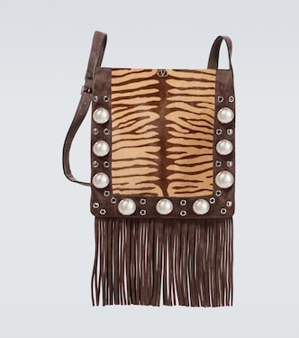 Messenger Bag Nellcôte mit Kalbshaar | Valentino Garavani
