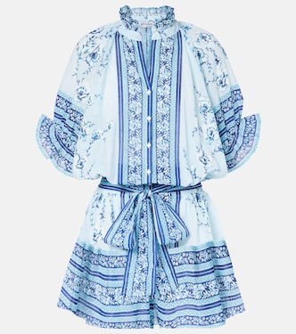 Printed cotton beach dress | Juliet Dunn