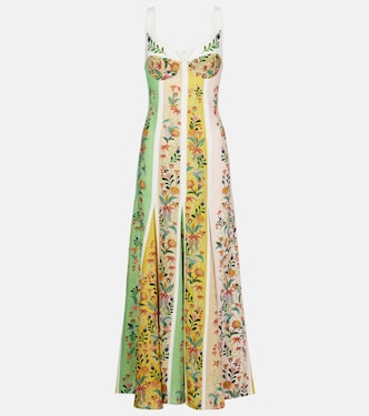 Floral linen-blend maxi dress | Farm Rio