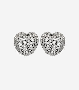 Crystal-embellished clip-on earrings | Alessandra Rich