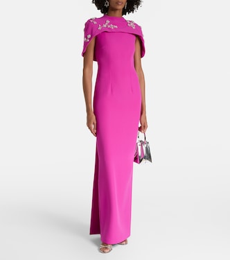 Embellished caped gown | Safiyaa