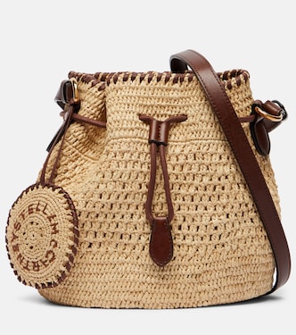 Falabella Small raffia bucket bag | Stella McCartney