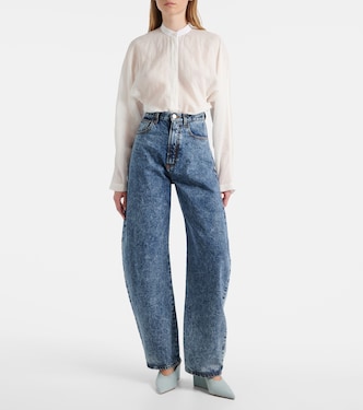 Blouse en coton et lin  | Alaïa