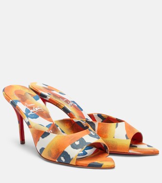 Pantoletten Miss Z 80 aus Canvas | Christian Louboutin
