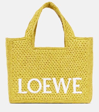 Paula's Ibiza Loewe Font S号酒椰叶纤维托特包 | Loewe