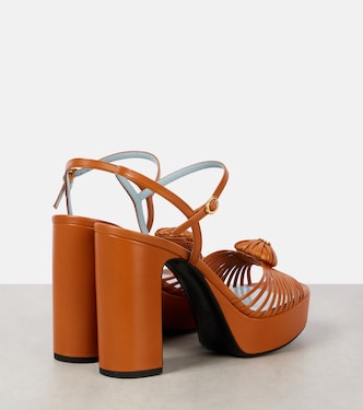 VLogo leather platform sandals | Valentino Garavani