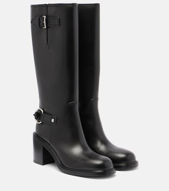 Horsebit leather knee-high boots | Gucci