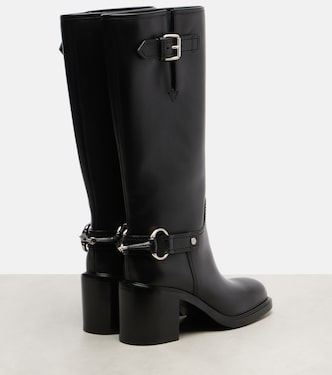 Horsebit leather knee-high boots | Gucci