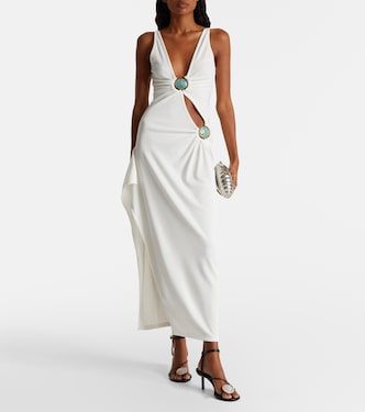 Mineral Stone embellished jersey maxi dress | Christopher Esber