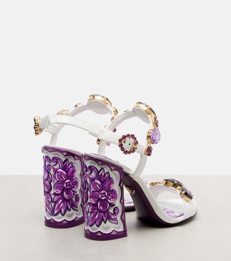 Majolica embellished leather sandals | Dolce&Gabbana