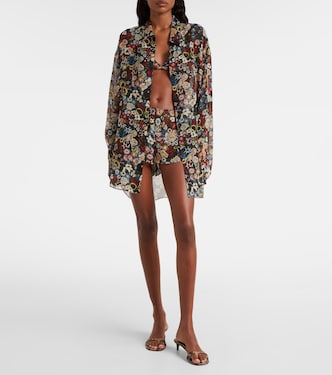 Goya 플로럴 실크 쉬폰 셔츠 | Khaite