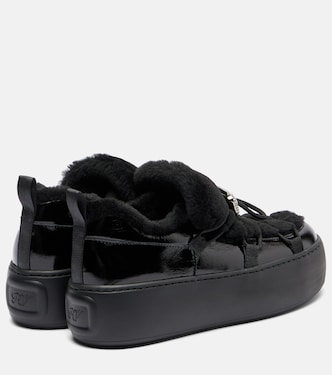 Viv' Up shearling and patent leather sneakers | Roger Vivier