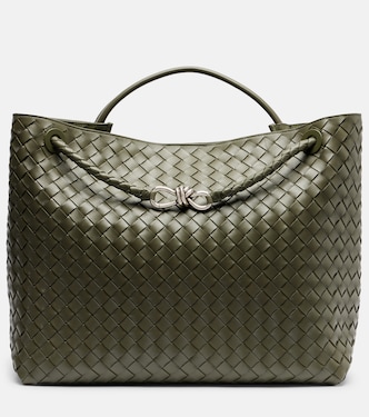 Andiamo Intrecciato Large leather tote bag | Bottega Veneta