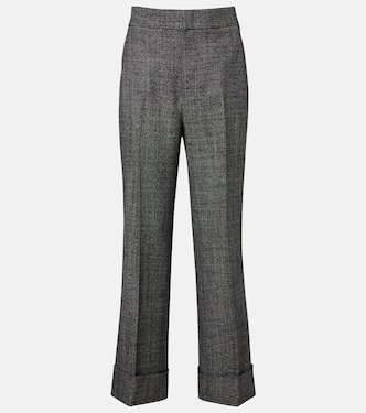High-rise wool straight pants | Gucci