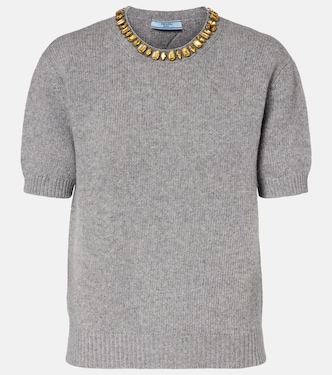 Embellished wool and cashmere sweater | Prada
