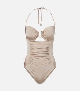 Curva ruched halterneck swimsuit | Max Mara