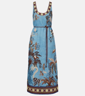 Georgie printed linen midi dress | Alémais