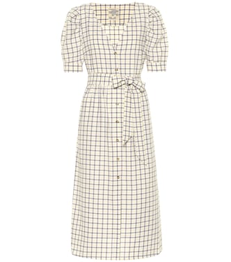 Vestido midi Alma de algodón de cuadros | Baum und Pferdgarten