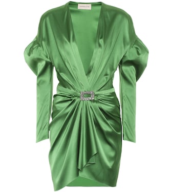 Stretch silk-satin dress | Alexandre Vauthier
