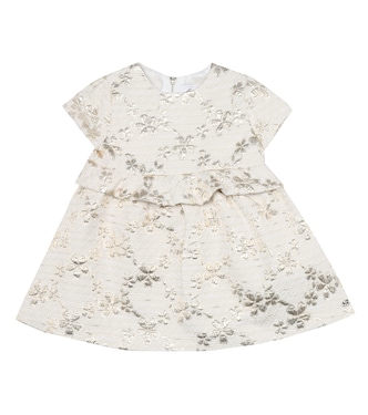 Bebé - vestido de algodón floral metalizado | Tartine et Chocolat