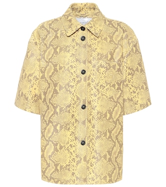 Snake-effect leather shirt | Common Leisure