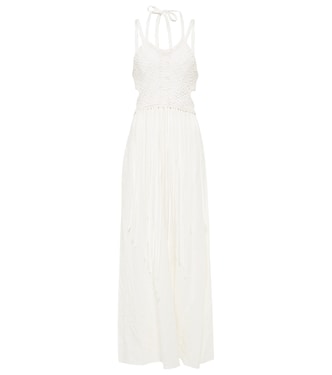 Maxikleid aus Seide und Leinen | Chloé