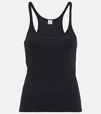Cotton-blend racerback tank top | Toteme