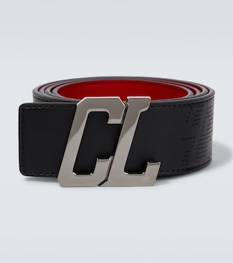Cintura Happy Rui CL in pelle con logo | Christian Louboutin