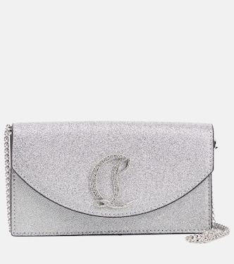 Loubi54 glitter leather clutch | Christian Louboutin