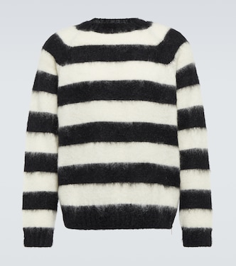 Pull rayé en mohair et laine mélangés | Undercover