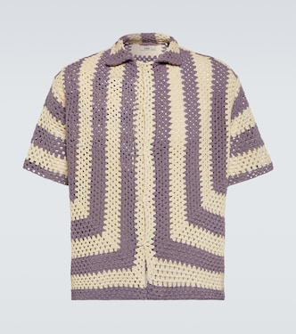 Flagship crochet cotton shirt | Bode